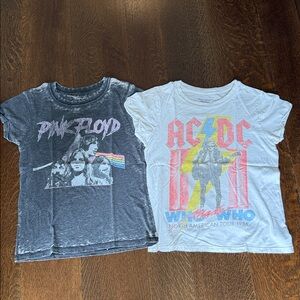 2 Recycled Karma Womens tees Pink Floyd and AC/DC